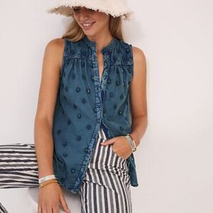 NWT Anthropologie Pilcro Adira Textured Button Down | M